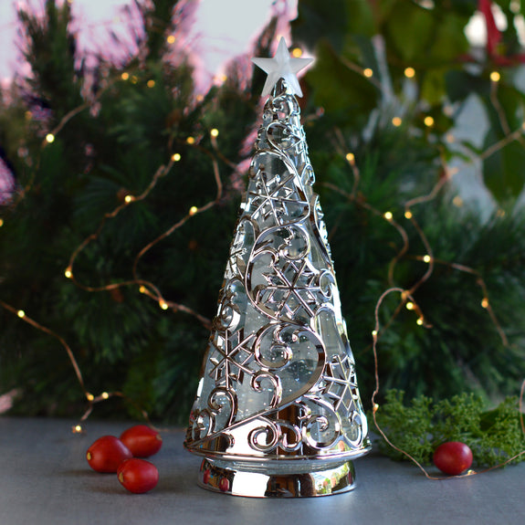 Silver LED Christmas Tree
