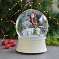Glass Santa Snow Globe