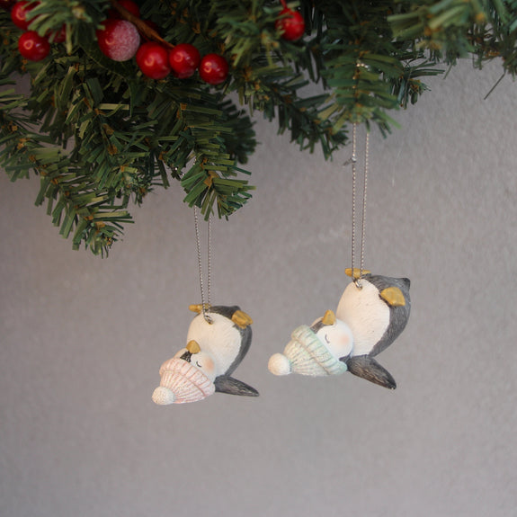 Penguin with Beanie Ornament